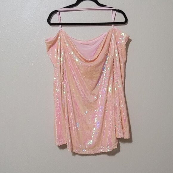 Club Exx Dolls Kill Starry Eyed Romance Sequin Mini Dress Large NWT Party Rave - Picture 9 of 12